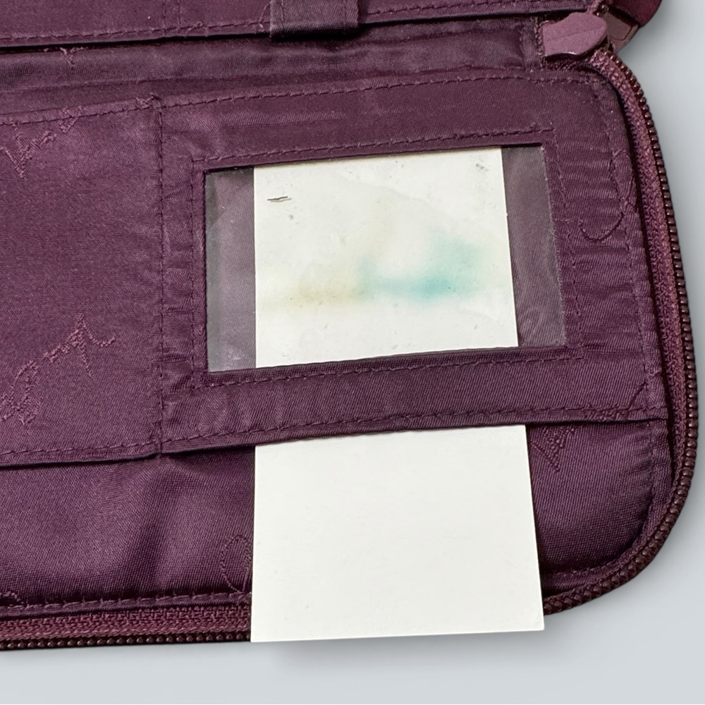 Vera Bradley Quilted Zip Around Wallet | Purple Floral - Picture 6 of 6